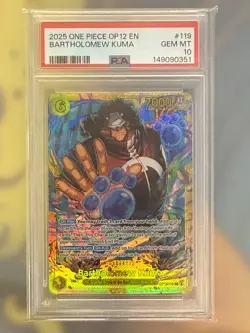 One Piece Bartholomew Kuma Secret Rare SEC Foil OP12-119 2025 PSA 10 ENGLISH - Image 3