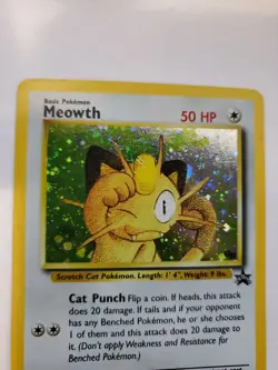 Meowth Holo Pokemon Card Base Fossil WOTC NM U - Image 3