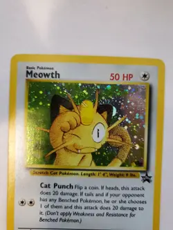 Meowth Holo Pokemon Card Base Fossil WOTC NM U - Image 4