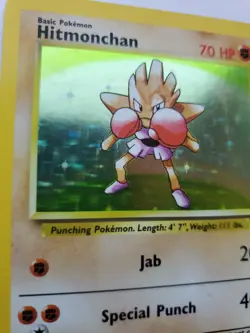 Hitmonchan Base Set Holo Pokemon Card WOTC NM - Image 2