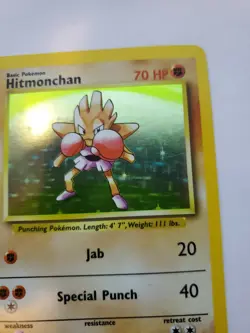 Hitmonchan Base Set Holo Pokemon Card WOTC NM - Image 5