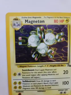 Magneton Fossil Set Holo Base Pokemon Card WOTC NM - Image 3