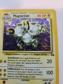 Magneton Fossil Set Holo Base Pokemon Card WOTC NM - Image 5