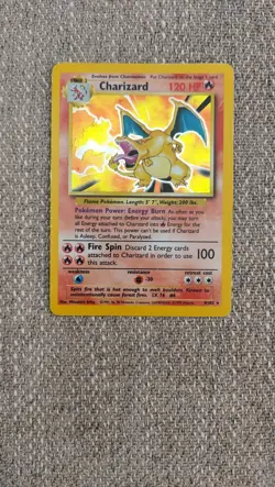 Pokemon TCG Charizard Base Set Holo Unlimited Rare Card 4/102 WOTC 1999 - Image 1