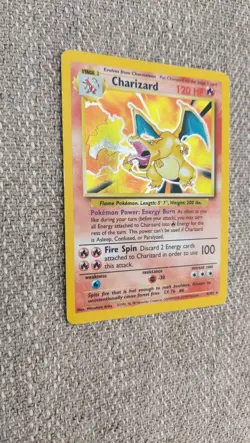 Pokemon TCG Charizard Base Set Holo Unlimited Rare Card 4/102 WOTC 1999 - Image 2