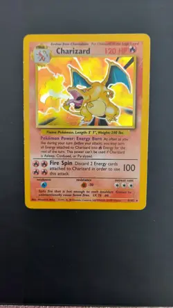 Pokemon TCG Charizard Base Set Holo Unlimited Rare Card 4/102 WOTC 1999 - Image 5