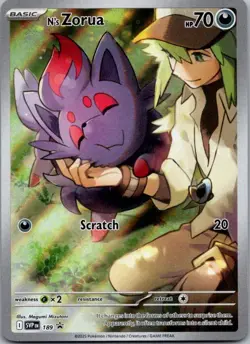 N's Zorua Holofoil Promo SV: Scarlet & Violet Promo Cards 189 NM - Image 1