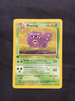 Pokemon Cards: Fossil 1st Edition Uncommon: Weezing 45/62 - Image 1