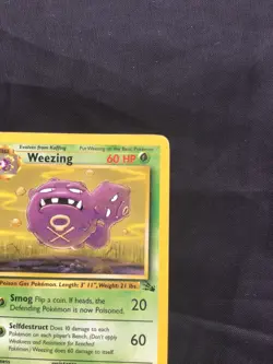 Pokemon Cards: Fossil 1st Edition Uncommon: Weezing 45/62 - Image 3