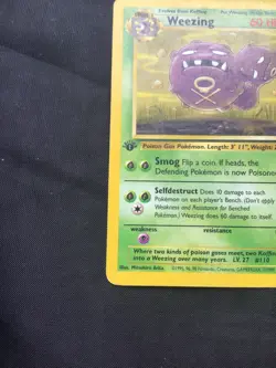 Pokemon Cards: Fossil 1st Edition Uncommon: Weezing 45/62 - Image 5