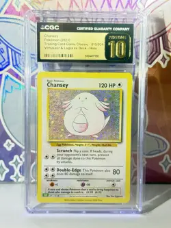 Chansey 015/034 Holo Pokemon Trading Card Game Classic CGC PRISTINE 10 - Image 1