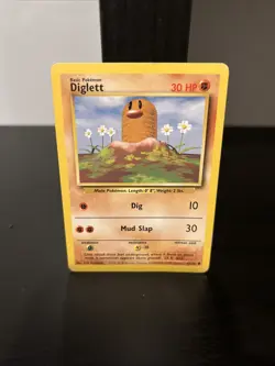 Pokemon TCG Diglett Base Set, Unlimited Common Card 47/102 - Image 1