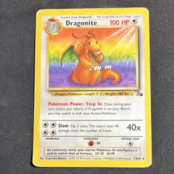 Dragonite 19/62 Fossil Rare 1999 Pokemon TCG Card English Regular Unlimited - Image 1