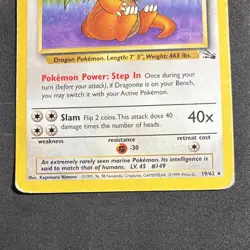 Dragonite 19/62 Fossil Rare 1999 Pokemon TCG Card English Regular Unlimited - Image 3