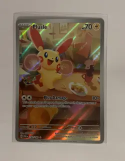 Pokemon Plusle SV04: Paradox Rift Illustration Rare Holo 70 HP Card #193/182 - Image 1