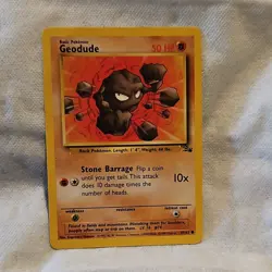 Pokemon TCG Fossil Set Geodude, Graveler & Golem Cards 1999 Wizards Lot - Image 2