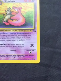 Pokemon Cards: Fossil 1st Edition Uncommon: Slowbro 43/62 - Image 4