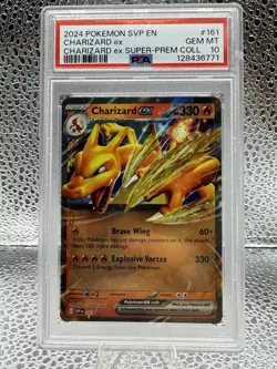 Charizard EX PSA 10 161 promo card | Charizard ex super premium collection - Image 1