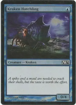 1x Foil - Kraken Hatchling - Magic the Gathering MTG Magic M13 2013 - Image 1