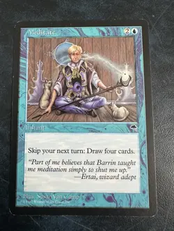 MTG Magic The Gathering Meditate - Tempest MP - LP - Image 1