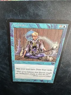 MTG Magic The Gathering Meditate - Tempest MP - LP - Image 4