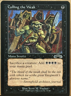 LIMITED EDITION Exodus Vintage MtG Culling the Weak Unplayed NM - Image 1