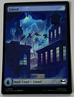MTG TMNT Basic Land - Island COMMON SURGE FOIL #0306 - Image 1