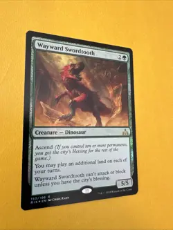 MTG - Wayward Swordtooth - FOIL - Rivals of Ixalan NM/MT - Brandy New! - Image 1