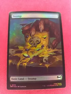 Swamp L 0255 FOIL Pizza Land Full Art TMNT Teenage Mutant Ninja Turtles MTG NM - Image 1