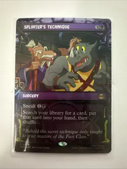 Splinter's Technique Teenage Mutant Ninja Turtles MTG 0233 Borderless Foil - Image 1