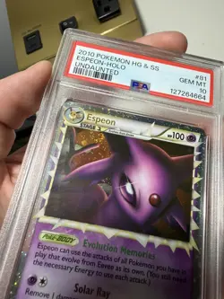 Pokemon Espeon Prime Undaunted Holo Ultra Rare #81 PSA 10 Gem Mint POP 54 SWIRL - Image 2