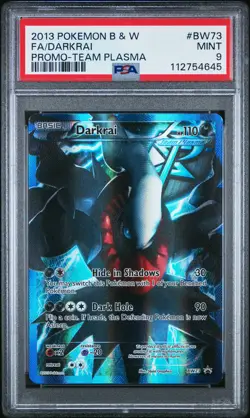2013 POKEMON BLACK STAR PROMO DARKRAI #BW73 FULL ART PSA 9 MINT #112754645 - Image 1