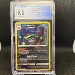 2021 Pokemon CGC GEM Mint 9.5 Galarian Weezing Shining Fates Holo 042/072 - Image 1