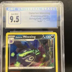 2021 Pokemon CGC GEM Mint 9.5 Galarian Weezing Shining Fates Holo 042/072 - Image 3