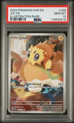 2023 POKEMON PAR EN-PARADOX RIFT ILLUSTRATION RARE #196 JOLTIK PSA 10 - Image 1