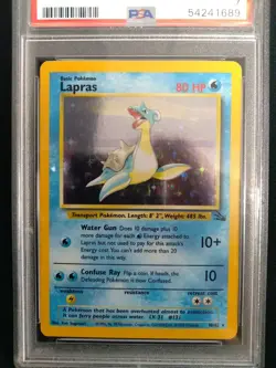 Graded PSA 7 1999 Pokemon Fossil - Lapras - HOLO #10 - Image 2