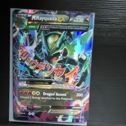 Pokemon Mega Rayquaza EX Ultra Rare Holo Roaring Skies 61/108 230HP English Card - Image 1