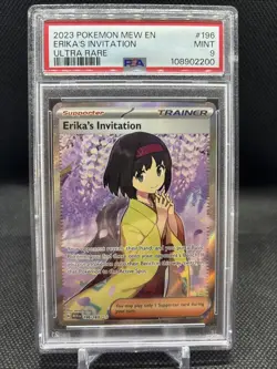 Erika's Invitation 2023 Pokemon Mew En-151 #196/165 Ultra Rare PSA 9 Mint - Image 1
