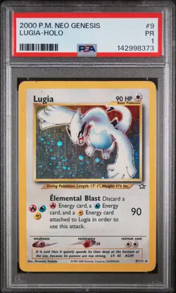 2000 POKEMON NEO GENESIS #9 LUGIA-HOLO PSA 1 - Image 1