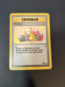 1999 Pokemon Fossil TCG Mr. Fuji Trainer 1st Edition Uncommon 58/62 - Image 1