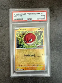 Pokemon PSA 9 - VOLTORB - PROFESSOR PROGRAM PROMO - Image 1