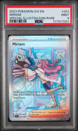 2023 POKEMON SVI EN-SCARLET & VIOLET SPECIAL ILLUSTRATION RARE #251 MIRIAM PSA 9 - Image 1
