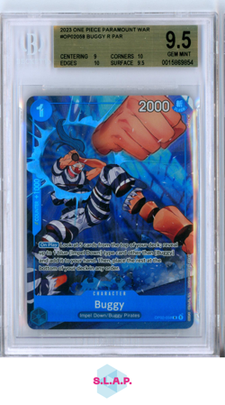 BUGGY BANDAI / ONE PIECE OP02-058 2023 PARAMOUNT WAR RARE ENGLISCH BGS 9.5 - Image 1