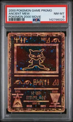 2000 POKEMON GAME MOVIE PROMO POKEMON 2000 MOVIE ANCIENT MEW PSA 8+PSA 7 - Image 1