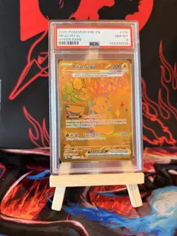 2025 POKEMON PRE EN-PRISMATIC EVOLUTIONS HYPER RARE #179 PIKACHU EX PSA 8 - Image 1