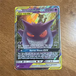 Pokemon Gengar & Mimikyu GX TAG TEAM Ultra Rare Holo 53/181 Team Up 2019 - Image 1