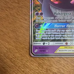 Pokemon Gengar & Mimikyu GX TAG TEAM Ultra Rare Holo 53/181 Team Up 2019 - Image 3