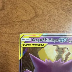 Pokemon Gengar & Mimikyu GX TAG TEAM Ultra Rare Holo 53/181 Team Up 2019 - Image 5