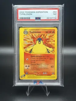 2002 Pokemon Expedition Typhlosion 64/165 PSA 7 NM WOTC e-Reader - Image 1