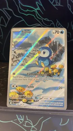 Pokemon Piplup Full Art Illustration Rare Holo : Phantasmal Flames 098/094 NM - Image 2